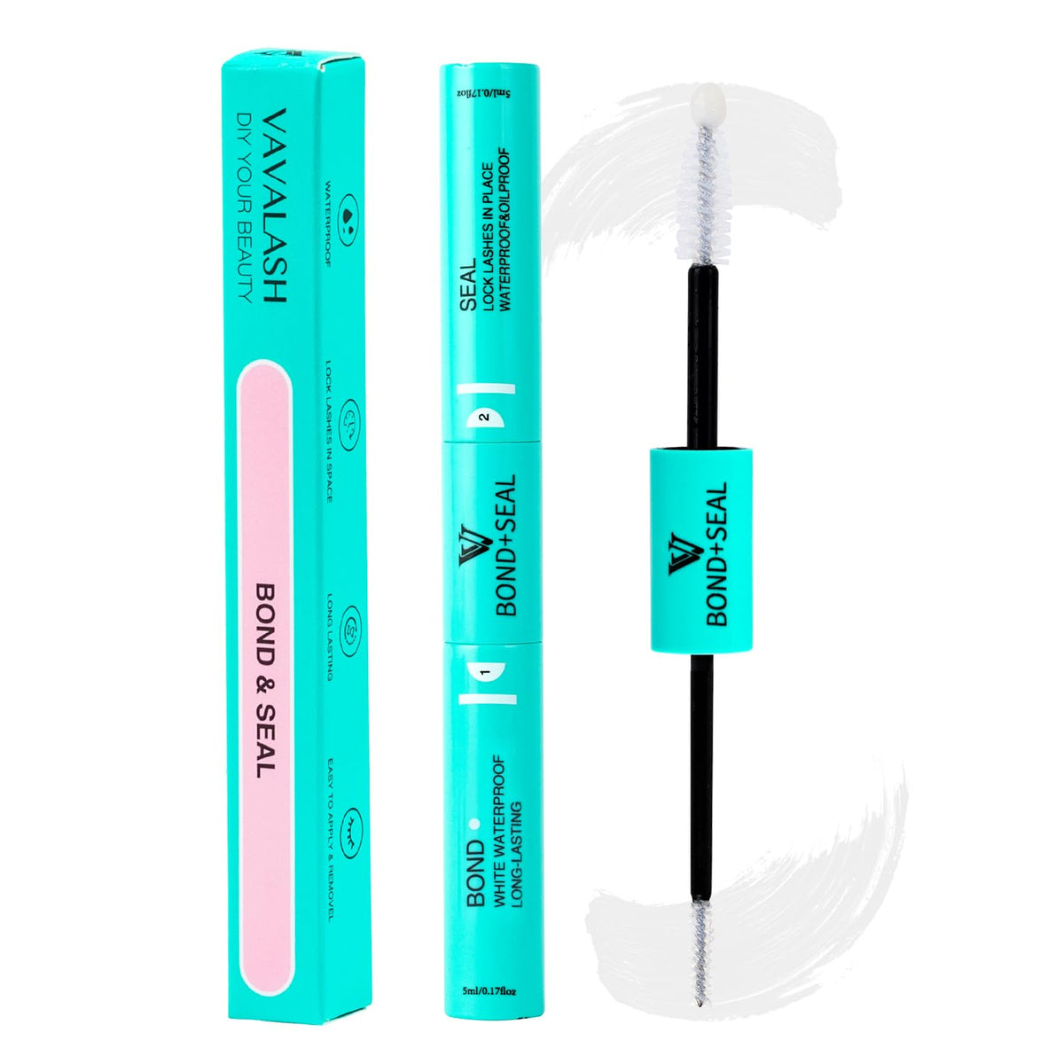 Vavalash 2 In 1 Bond And Seal Lash Clusters Glue - Waterproof Adhesive For Eyelash Extensions