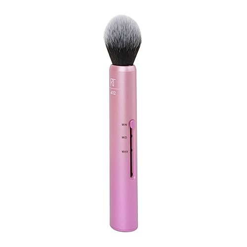 Real Techniques Custom Slide Makeup Brush Cheek Kit - Blush, Bronzer & Highlighter, Pink