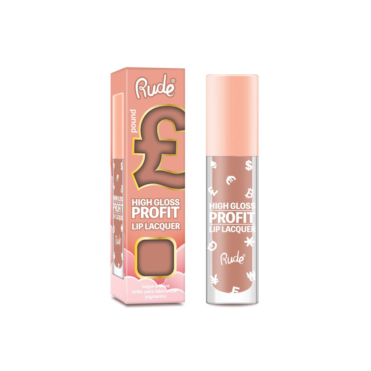 Rude High Gloss Profit Lip Lacquer - Pound Lip Gloss For Women, 0.141 Oz