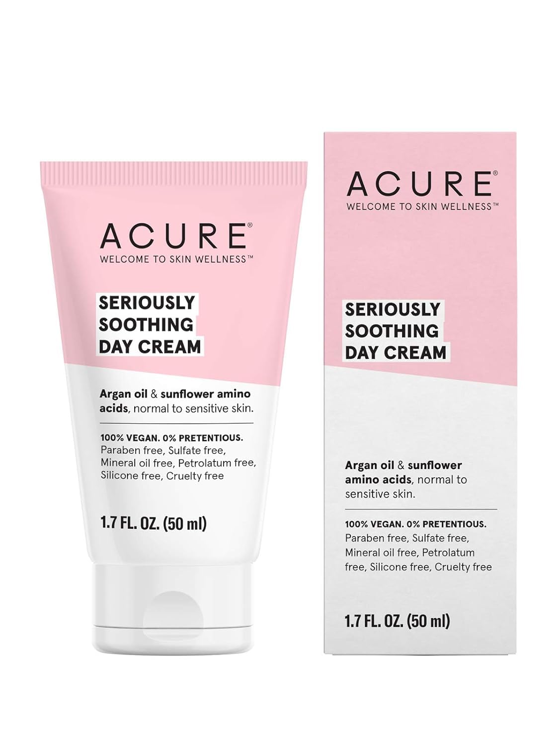 Acure Seriously Soothing Day Cream - Hydrating Moisturizer For Dry/Sensitive Skin - 1.7 Fl Oz