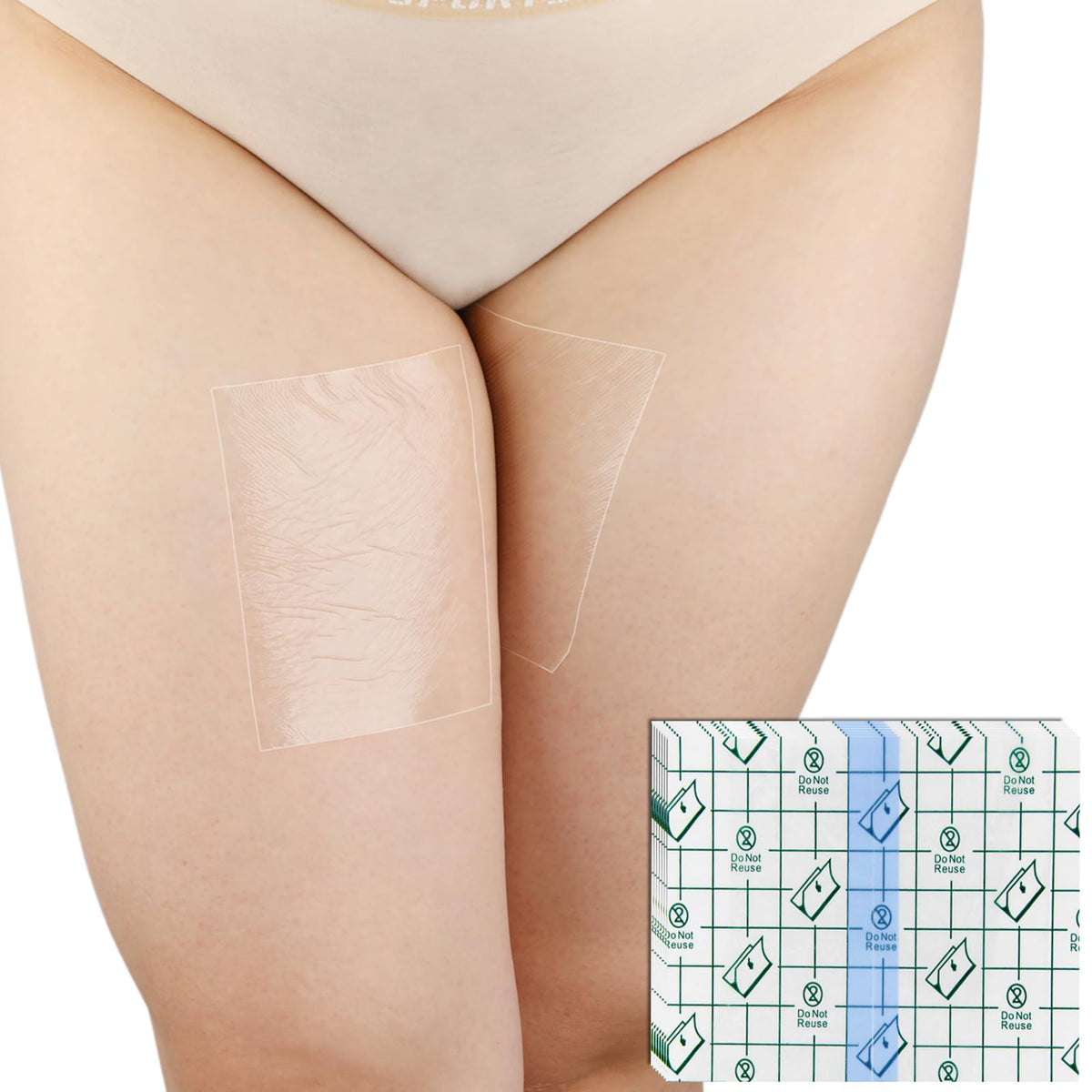 Sinaisea Thigh Lift Tape - Transparent Adhesive Bandage For Sagging Skin, 6&quot;X6&quot;, Pack Of 50