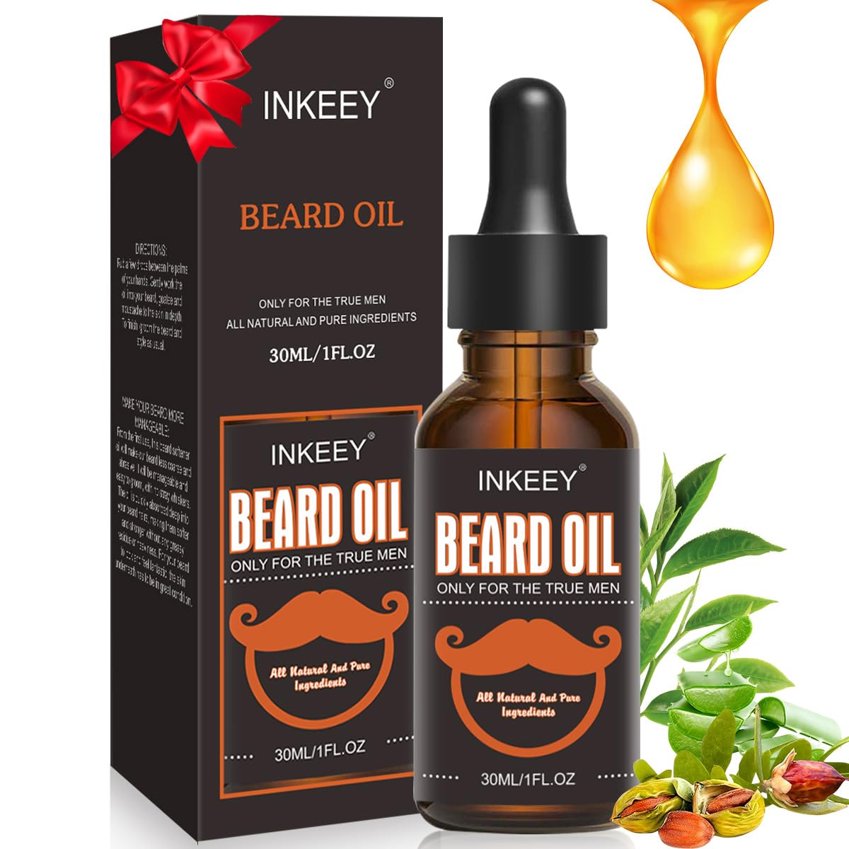 Myr Beard Growth Oil - Jojoba & Almond Oil Beard Conditioner, 1 Fl Oz - Softens & Moisturizes