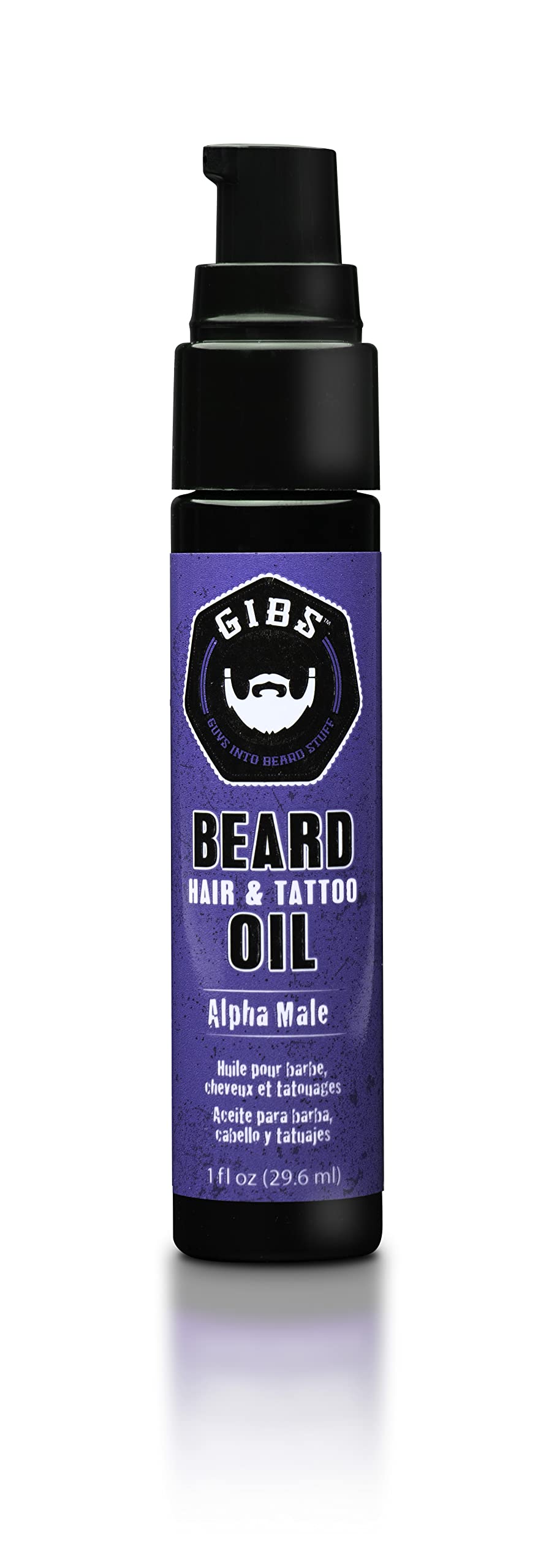 Gibs Alpha Male Beard Oil - Softens, Strengthens, Moisturizes Skin, 1 Fl Oz