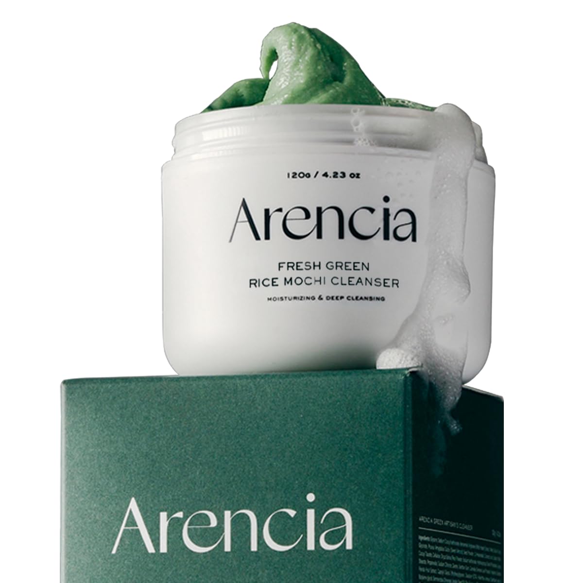 Arencia Korean Rice Mochi Face Cleanser - 4.2Oz Deep Cleansing, Moisturizing, Pore Minimizing