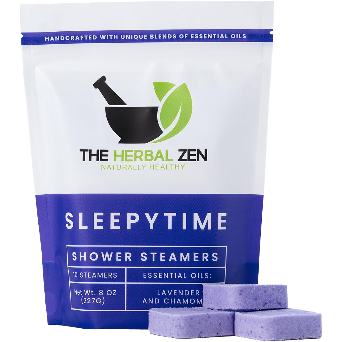 The Herbal Zen Lavender Shower Steamers - Aromatherapy Shower Bombs, Relaxing Gifts, 10 Count