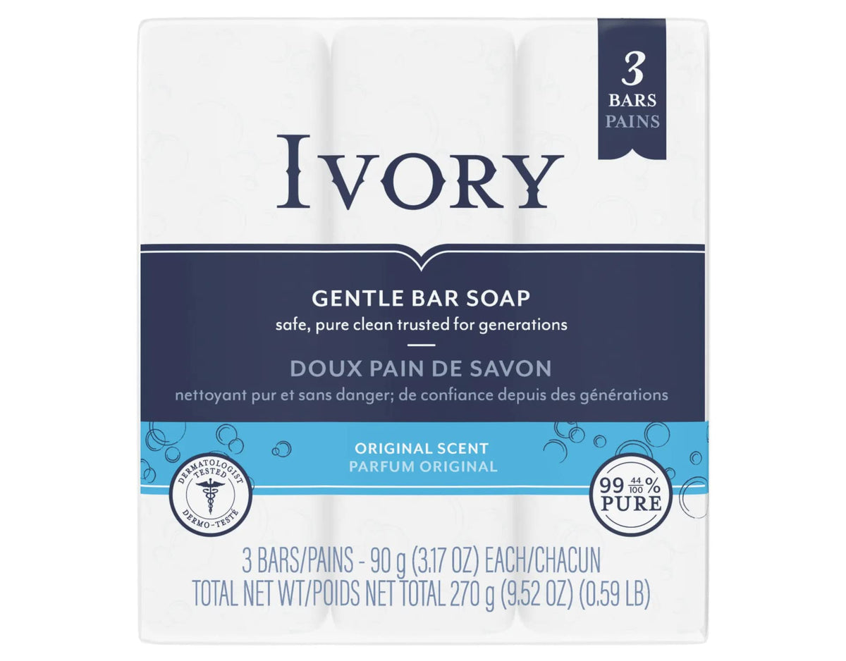 Ivory Soap Personal Bar 3.1 Ounce, Pack of 3