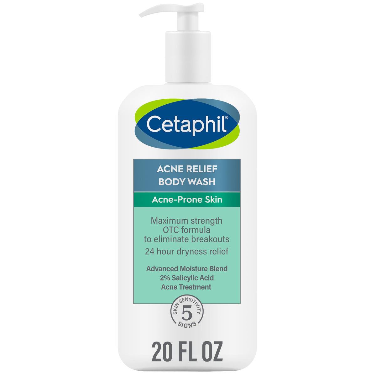 Cetaphil Acne Relief Body Wash With 2% Salicylic Acid, 20 Oz - Gently Exfoliates, 