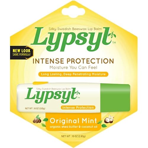 Lypsyl Intense Protection Lip Balm Original Mint, 0.10 Oz, Pack Of 10 - Moisturizing Care