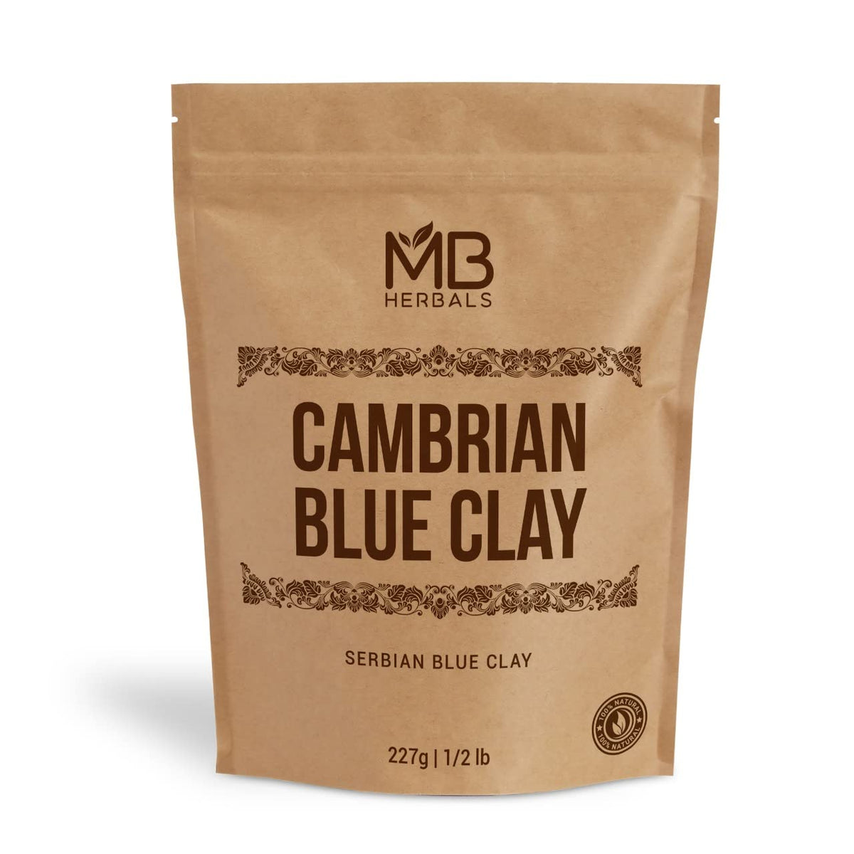 Mb Herbals Cambrian Blue Clay 8Oz - Serbian Blue Clay For Face Masks & Body Scrubs