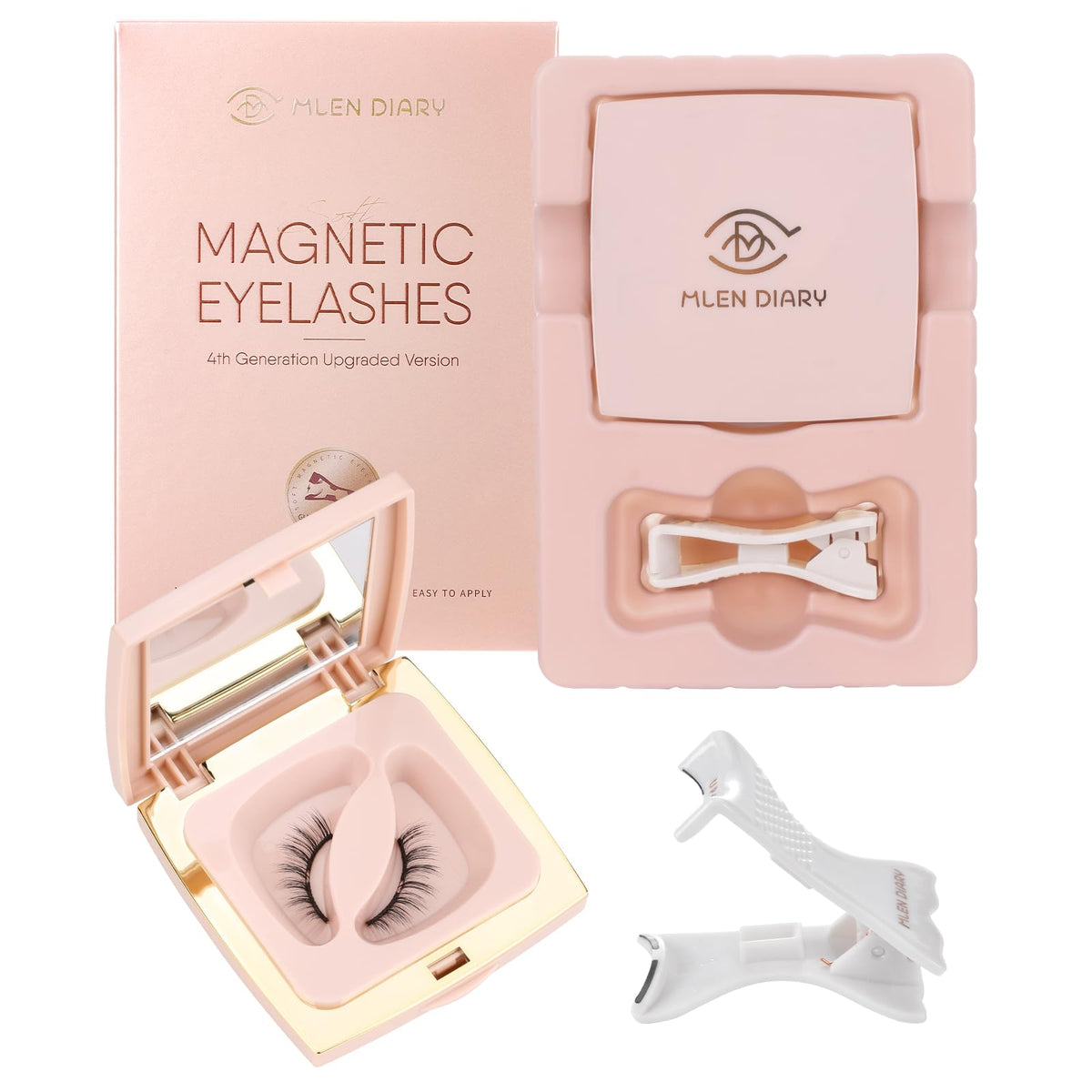 Mlen Diary Magnetic Eyelashes - Reusable Soft Magnets, Easy Wear, No Glue, Natural Look