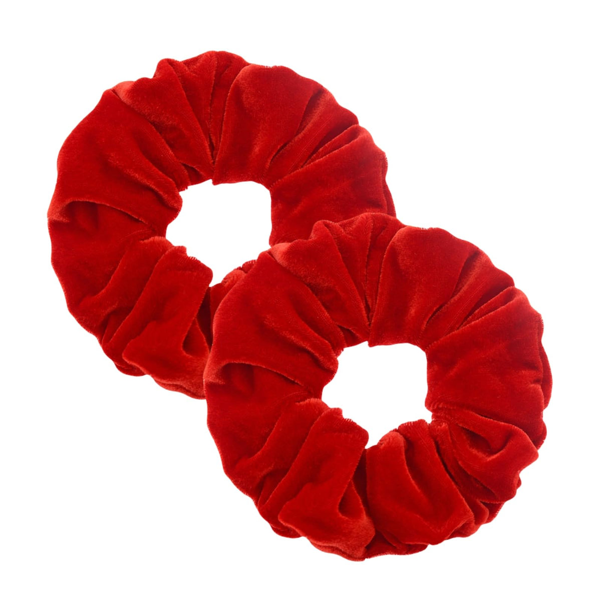 PIDOUDOU 2 Pcs Large Red Velvet Scrunchies for Women Hair Elastic Bands