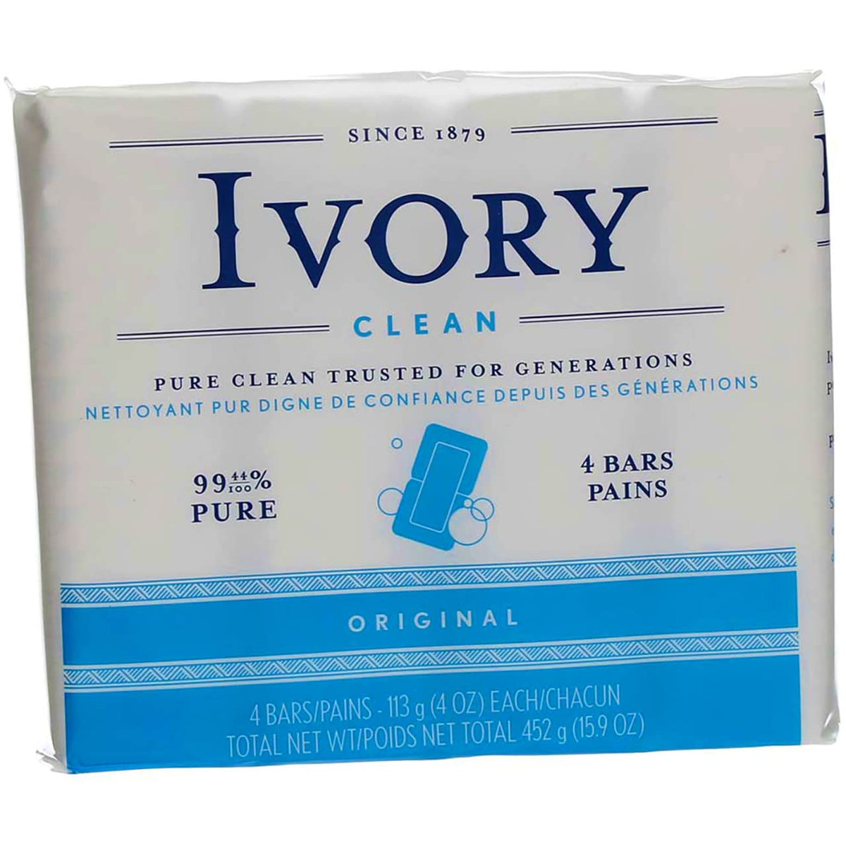 Ivory Original Bar Soap, Unisex, 4 Oz (Pack Of 7) - Gentle Cleansing, 16 Ounce Total