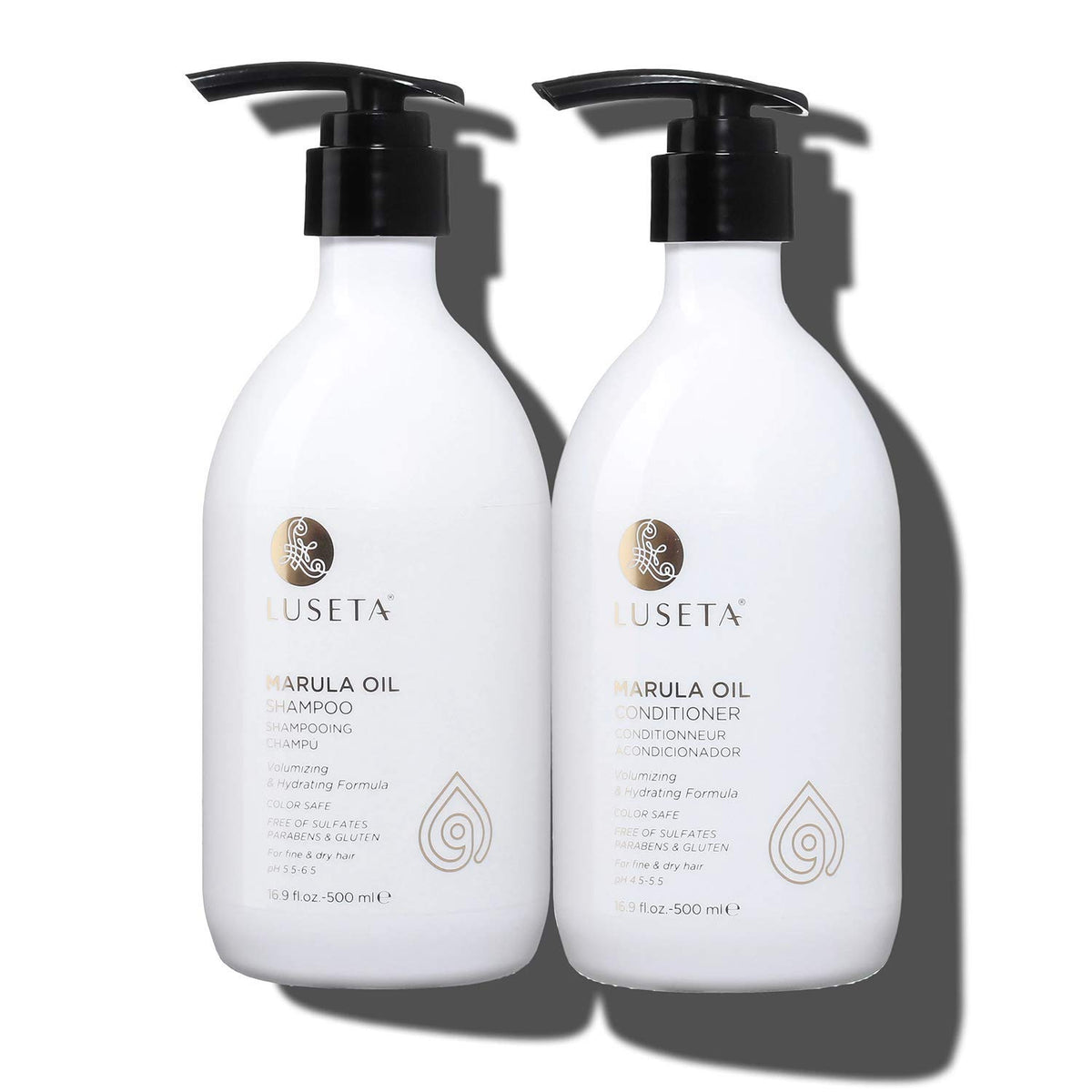 L Luseta Marula Oil Shampoo & Conditioner Set For Fine & Dry Hair, 16.9 Oz, Pack Of 2