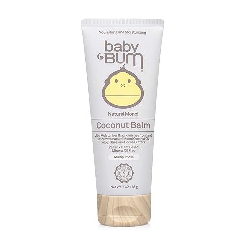 Sun Bum Baby Bum Monoi Coconut Balm - Natural Moisturizing Coconut Oil For Sensitive Skin, 3 Oz