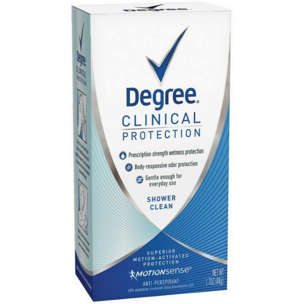 Degree Women Clinical Protection Anti-Perspirant Deodorant, Shower Clean, 1.7 Oz (Pack Of 3)