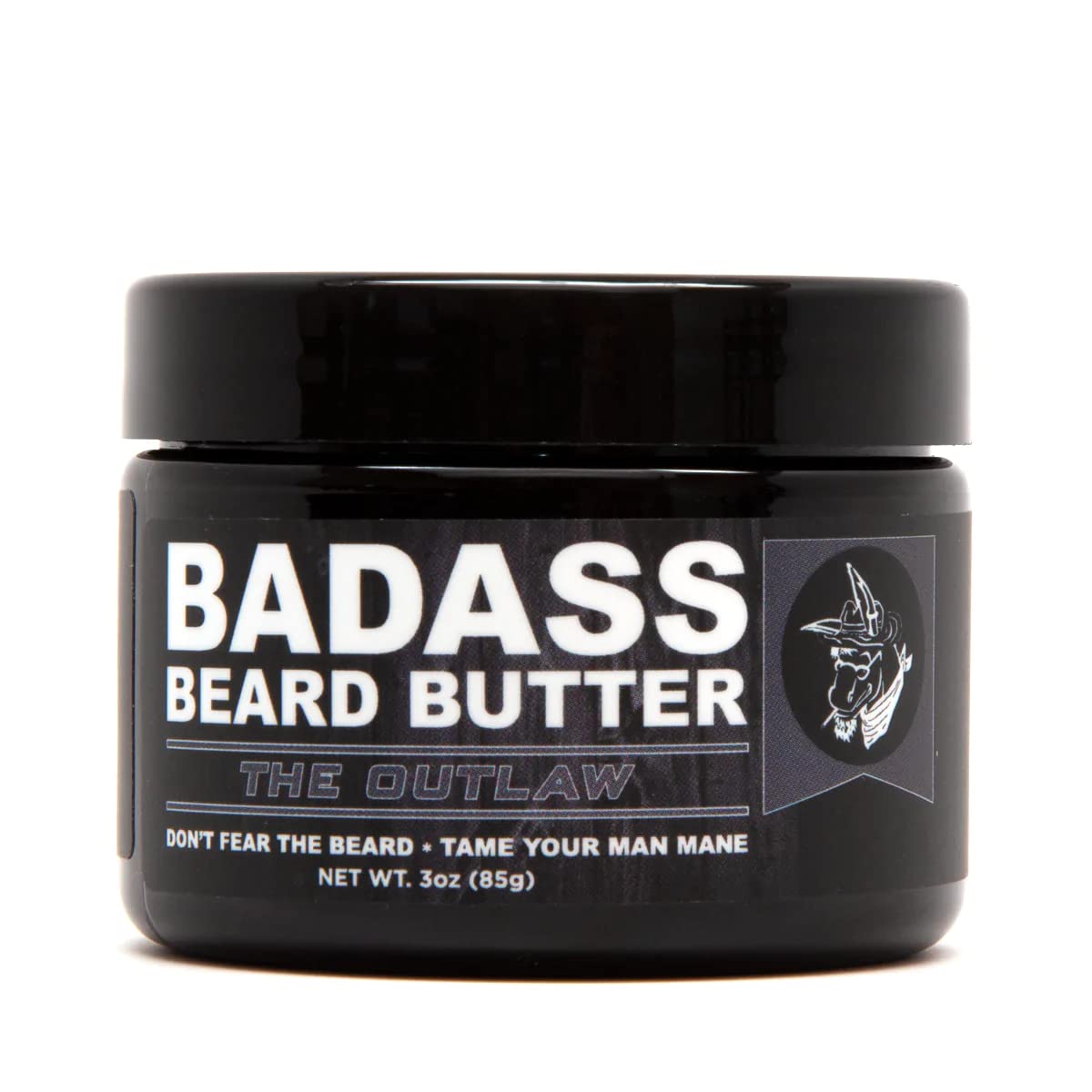 Badass Beard Care Beard Butter - The Outlaw, 3 Oz - Natural Softening For Beards & Mustaches