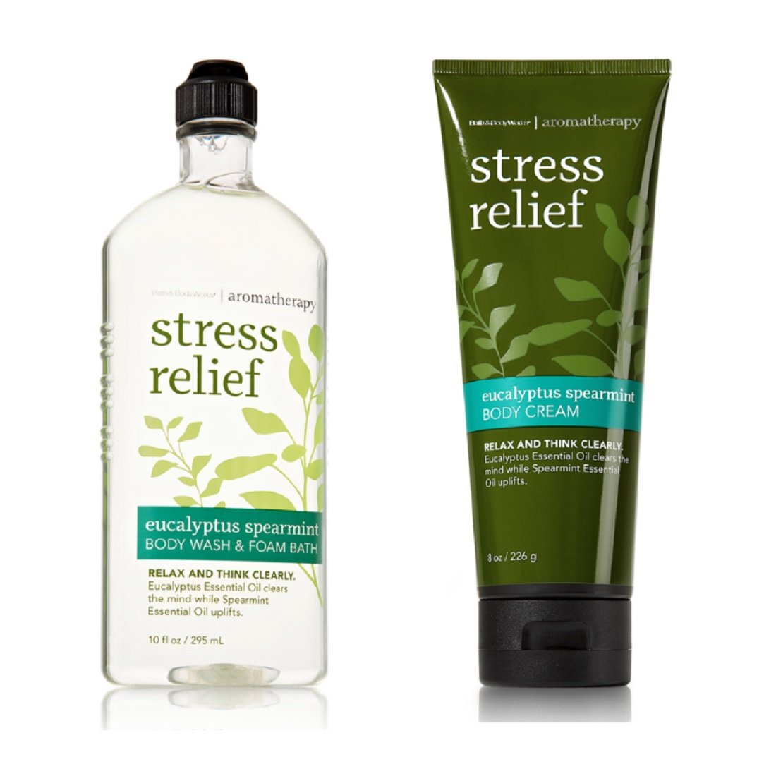 Bath & Body Works Stress Relief Eucalyptus Spearmint 2 Piece Gift Set