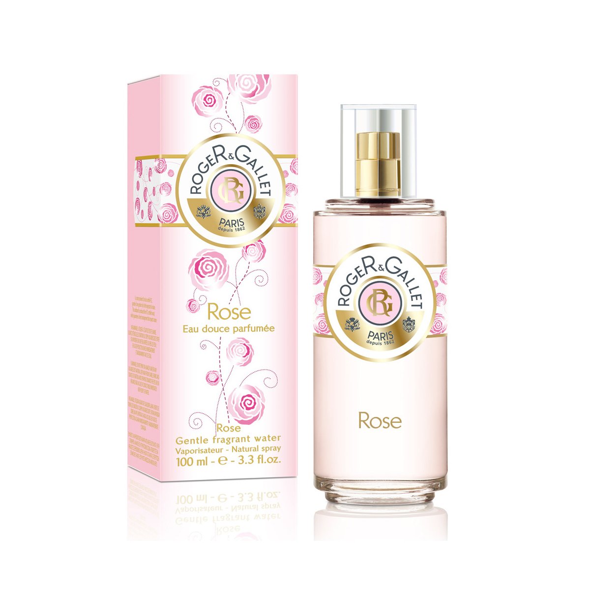 Roger Gallet Rose Fragrant Wellbeing Water 100Ml - Refreshing Aromatic Body Spray