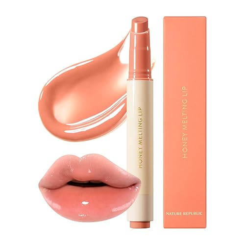 Nature Republic Honey Melting Lip Stick 01 Apricot - Glossy Lip Balm & Tint For Valentine'S Day