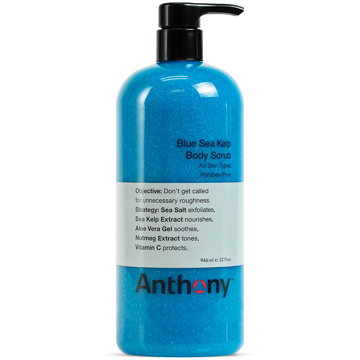 Anthony Exfoliating Body Scrub With Sea Salt & Vitamin C, Hydrating 32 Fl Oz, Smooths & Soothes Skin