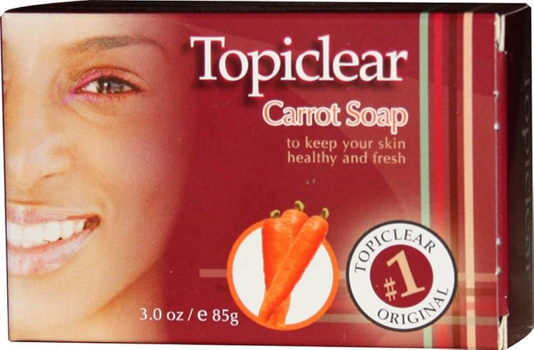 Topiclear Carrot Soap - 3 Oz Moisturizing Skin Cleanser For Brightening & Radiance