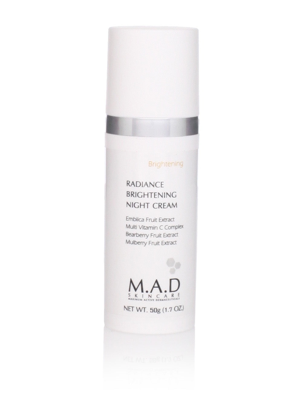 M.A.D Skincare Brightening Radiance Night Cream, 50G - Brightening & Revitalizing 1.7Oz