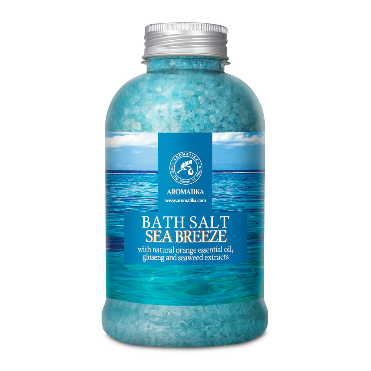 Aromatika Bath Salt Sea Breeze 21.16 Oz - Essential Oils For Relaxation & Good Sleep