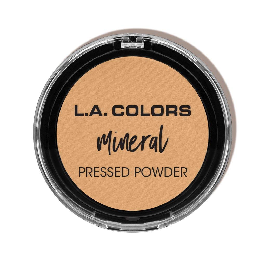 L.A. Colors Mineral Pressed Powder - Soft Honey, 1 Oz, Lightweight & Flawless Finish