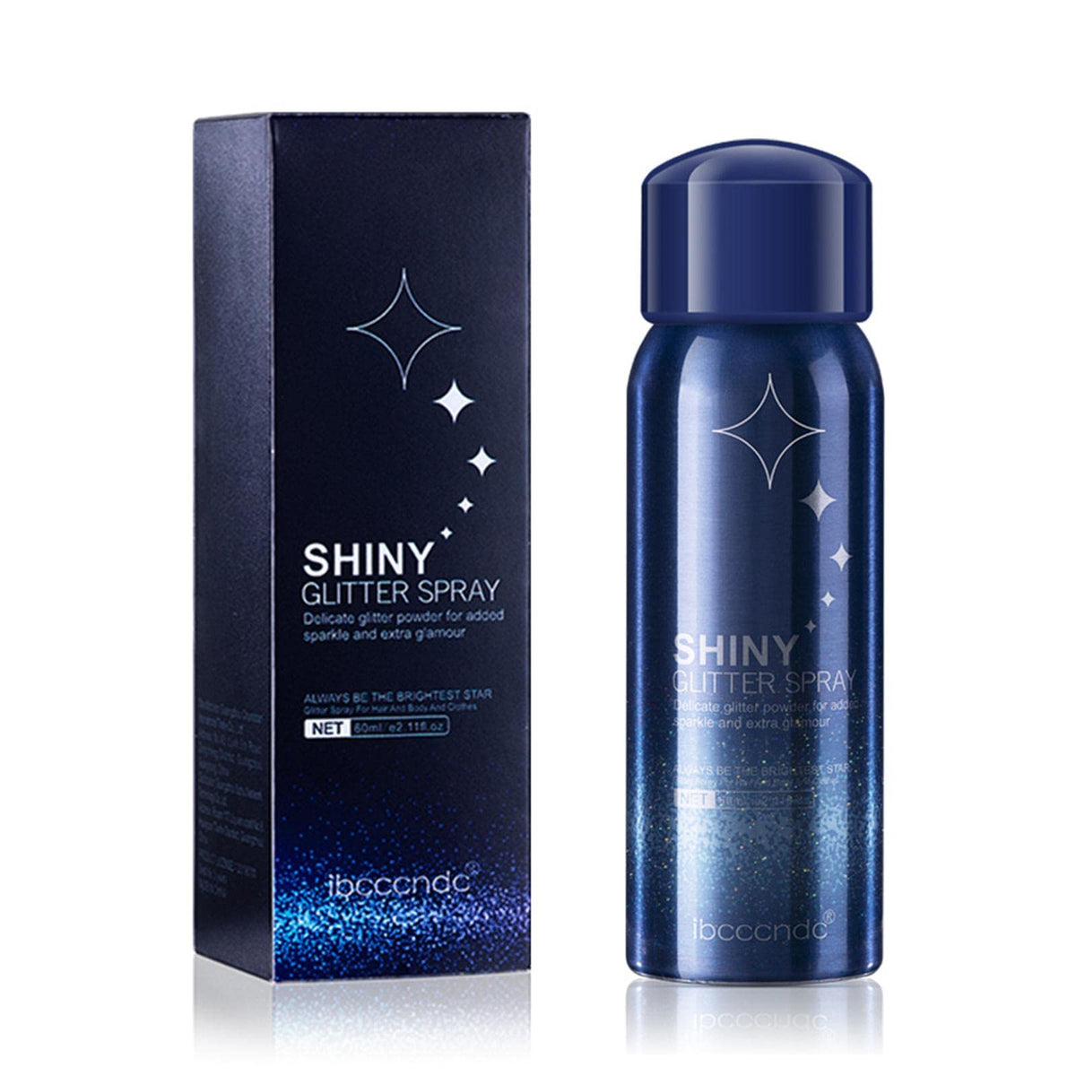 Nchampionba Shiny Glitter Spray - Waterproof Body & Hair Shimmer, Quick-Drying, 60Ml