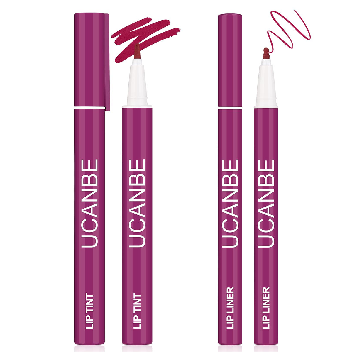 Ucanbe Matte Lip Tint Stain Set - 2Pcs Waterproof Lipstick & Liner Pencil In 05 Mauve