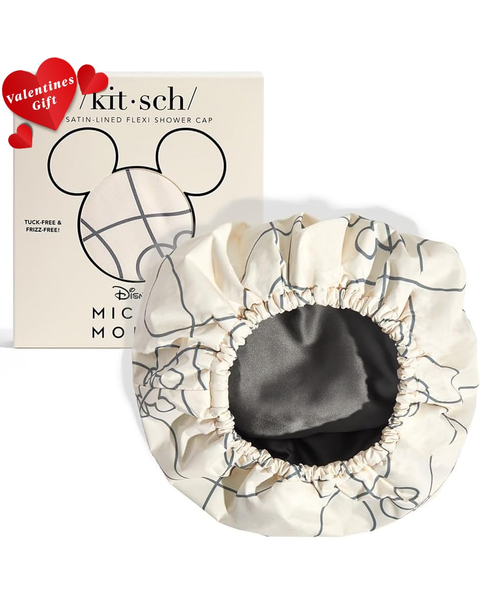 Kitsch Mickey Maze Luxury Shower Cap - Reusable Waterproof, Non-Slip, Quick-Dry, Large