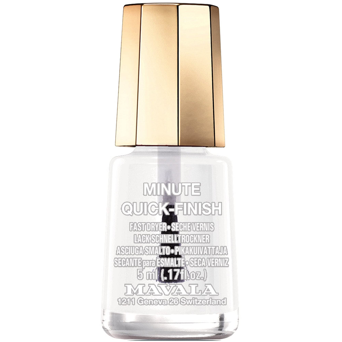 Mavala Minute Quick-Finish Clear Nail Polish, 0.17 Ounce - Fast-Drying Top Coat