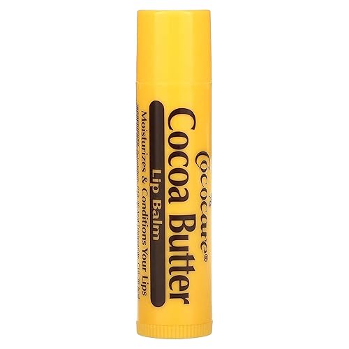 Cococare Cocoa Butter Lip Balm, 0.15 Oz, Pack Of 8, Moisturizing, Nourishing, Yellow