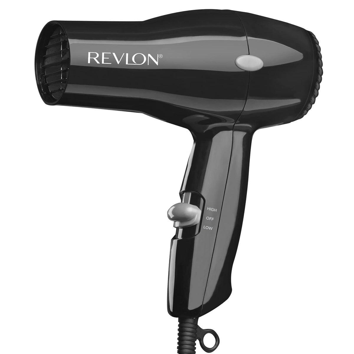 Revlon 1875W Travel Hair Dryer - Lightweight, 2 Heat & Speed Settings, Fast Drying, Black