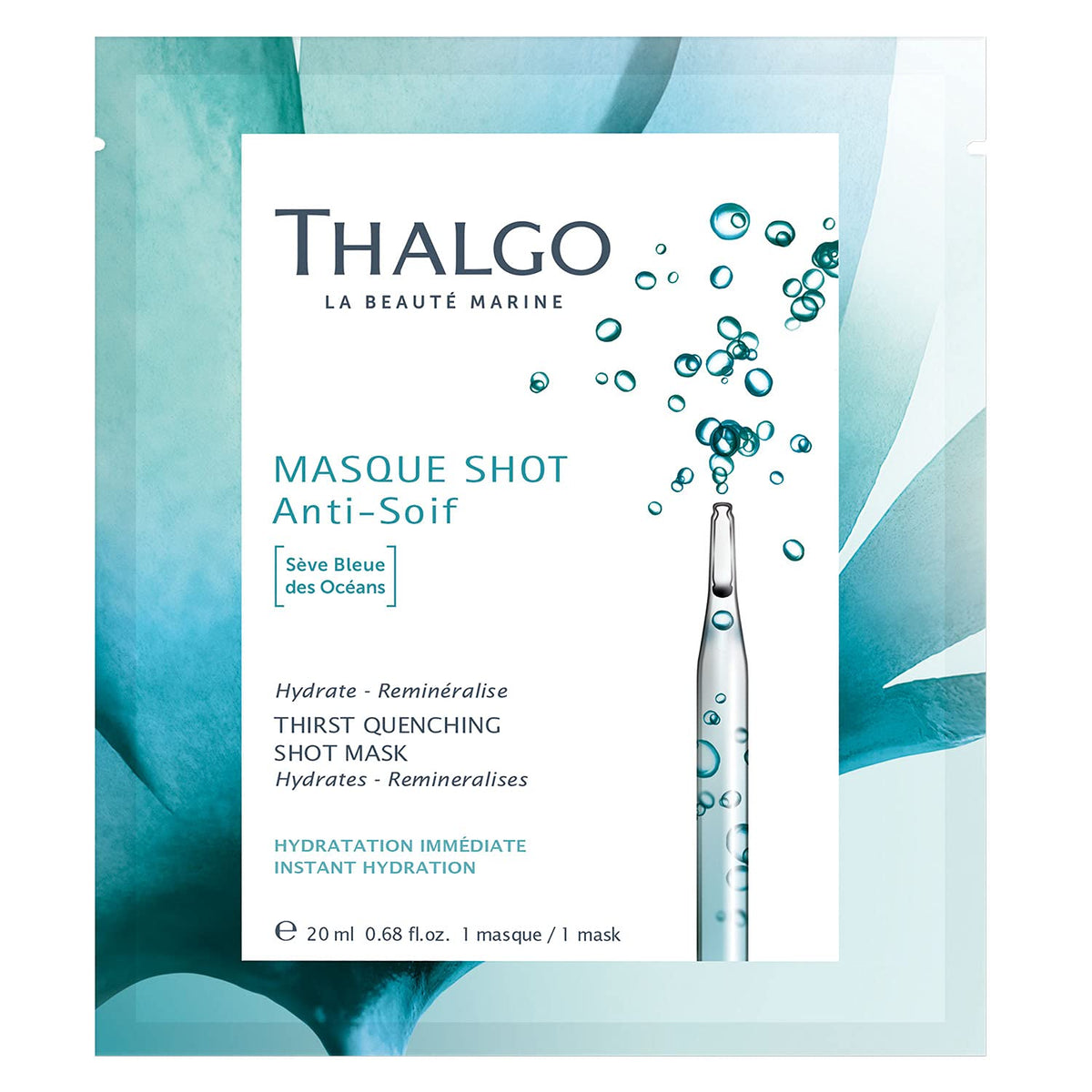 Thalgo Marine Skincare Thirst Quenching Shot Mask With Hyaluronic Acid, 20Ml