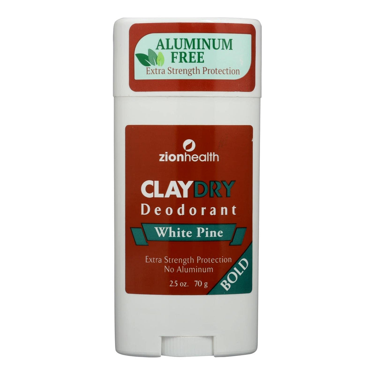 Zion Health Claydry Silk Deodorant - White Pine, 2.5 Oz, Natural Odor Protection By Adama Minerals