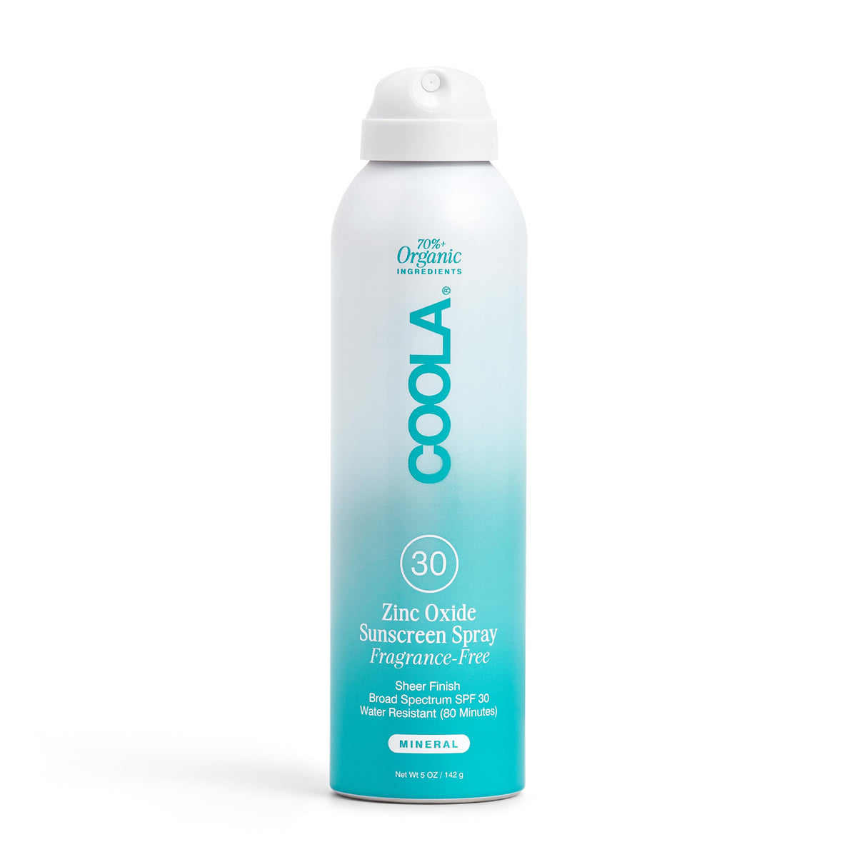 Coola Organic Mineral Sunscreen Spf 30 Spray, Vegan & Fragrance Free, 5 Fl Oz