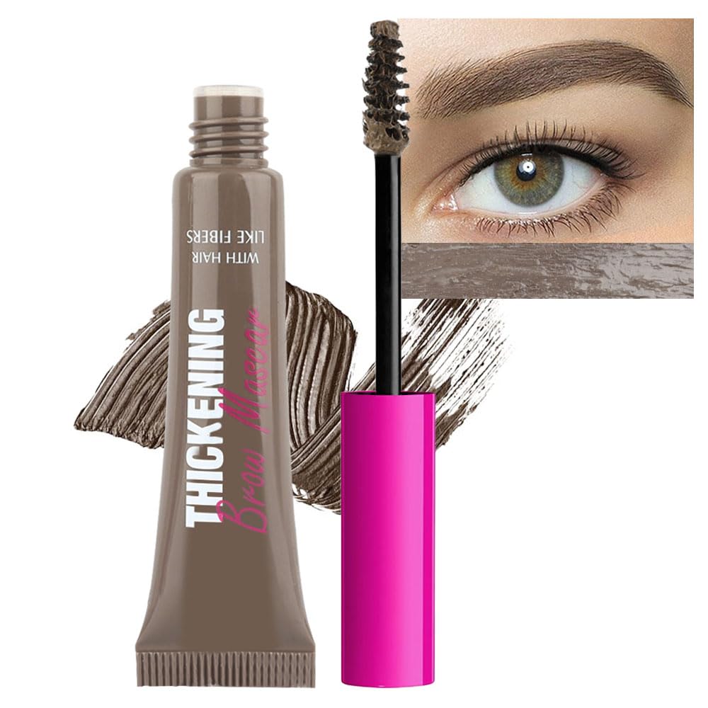 Bingbrush Tinted Thickening Brow Mascara - Waterproof, Transfer-Proof, Light Medium Brown