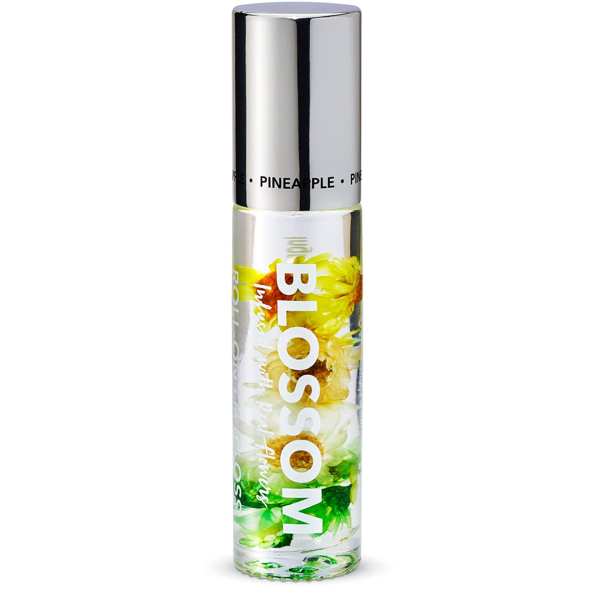 Blossom Scented Lip Gloss With Real Flowers, Pineapple Flavor, 0.20 Fl. Oz., Made In Usa