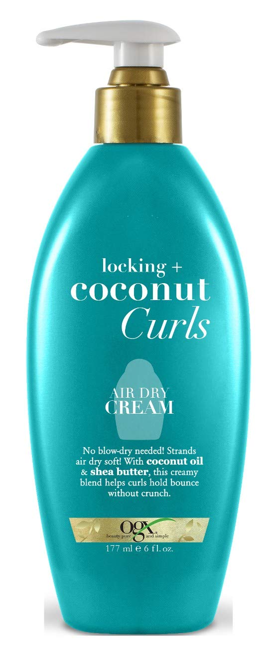 Ogx Coconut Curls Air Dry Cream 6 Oz Pump (3 Pack) - Moisturizing Hair Styling Cream