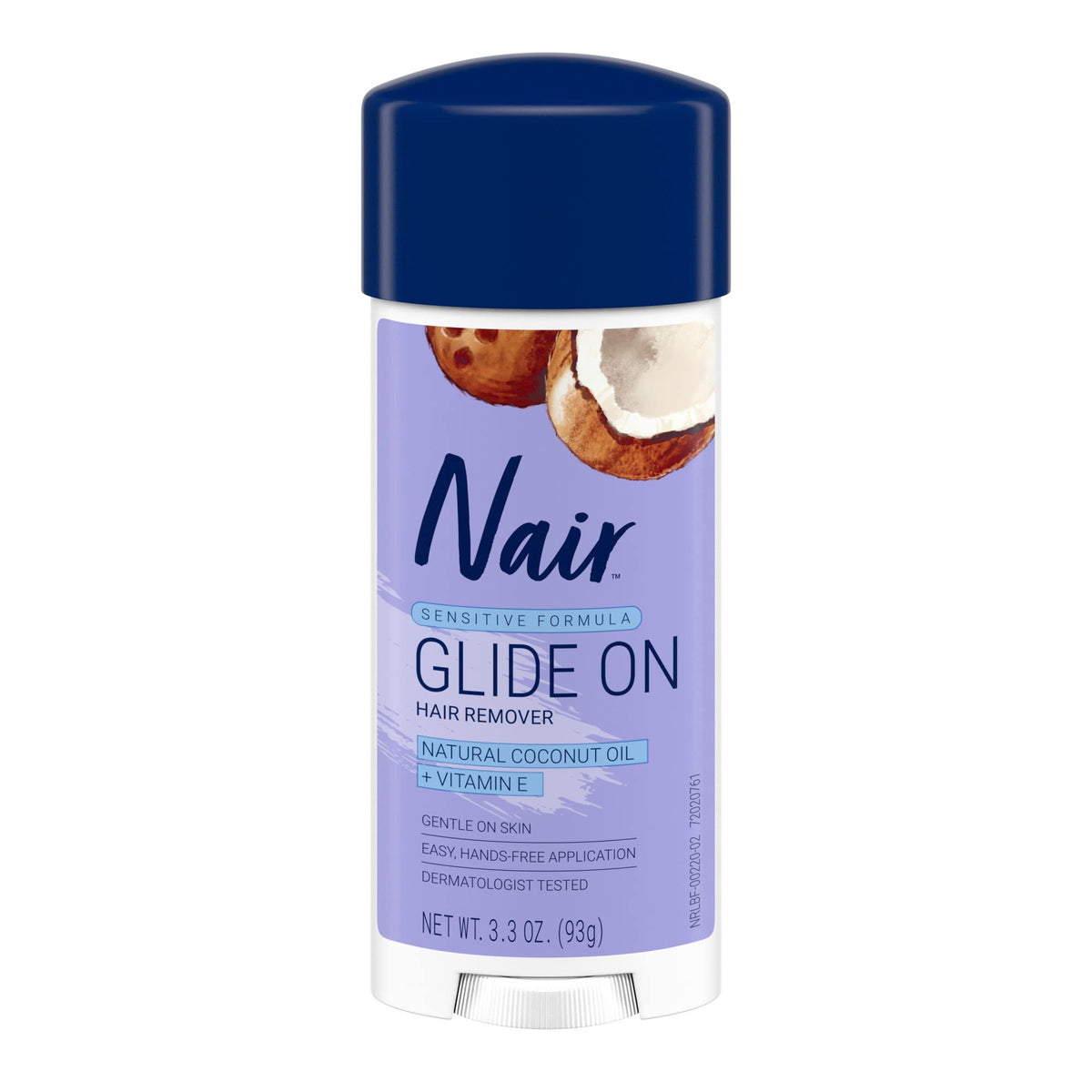 Nair Sensitive Formula Hair Remover Cream, Glide-On Depilatory, 3.3 Oz, White