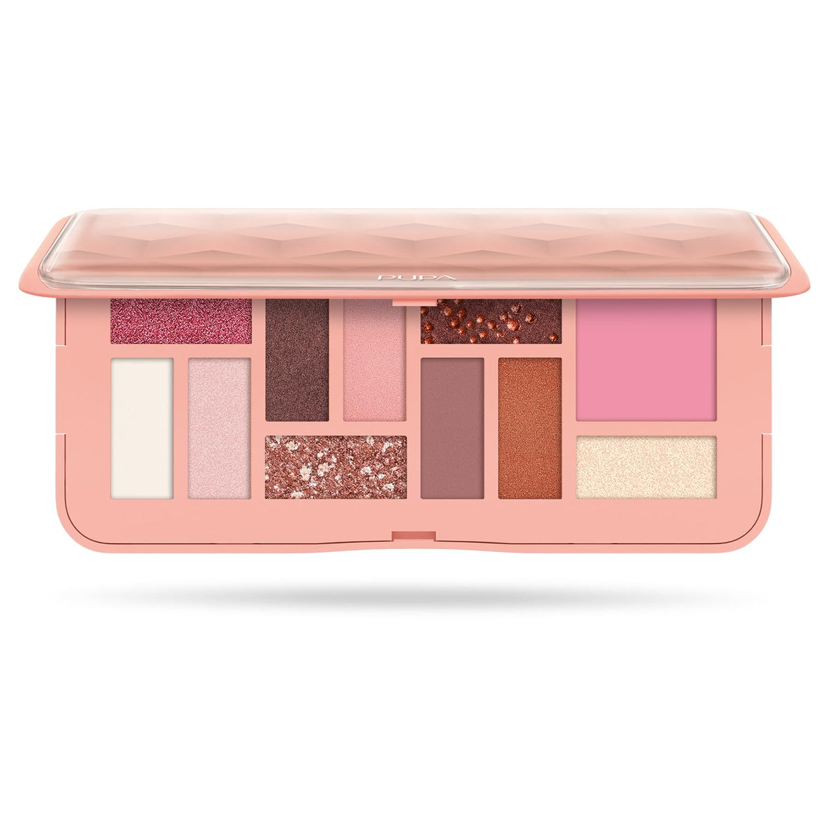 Pupa Milano Eyeshadow Palette M, 001 Pink - 11 Highly Pigmented Shades, Matte & Shimmer Finishes