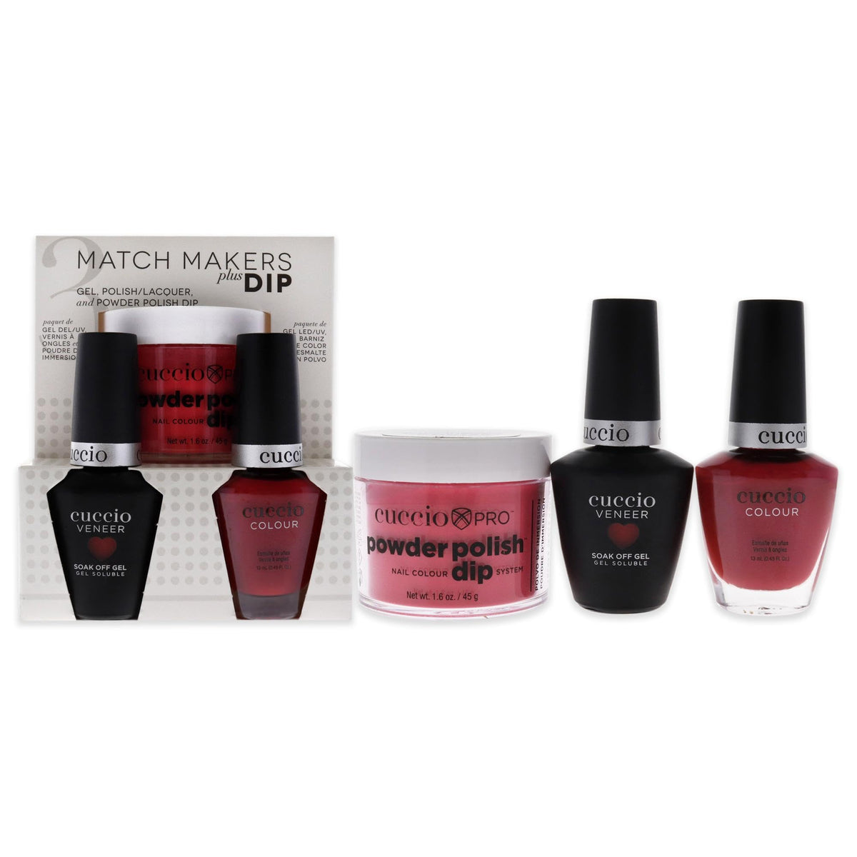 Cuccio Colour Matchmakers Nail Dip Kit - Gaia, 3 Count, Mani-Pedi Color Coordination