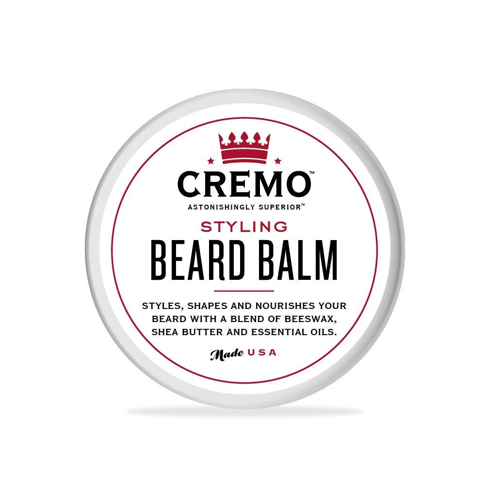 Cremo Wild Mint Beard Balm - Nourishes & Styles Longer Beards, 2 Ounces