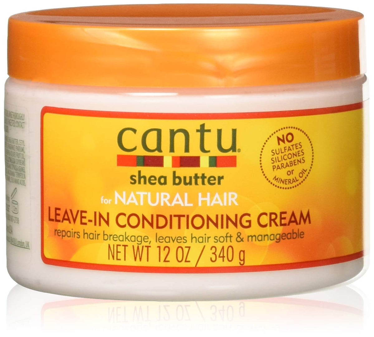 Cantu Shea Butter for Natural Hair Leave in Conditioner Repair Cream 12 Oz (Pack of 2)