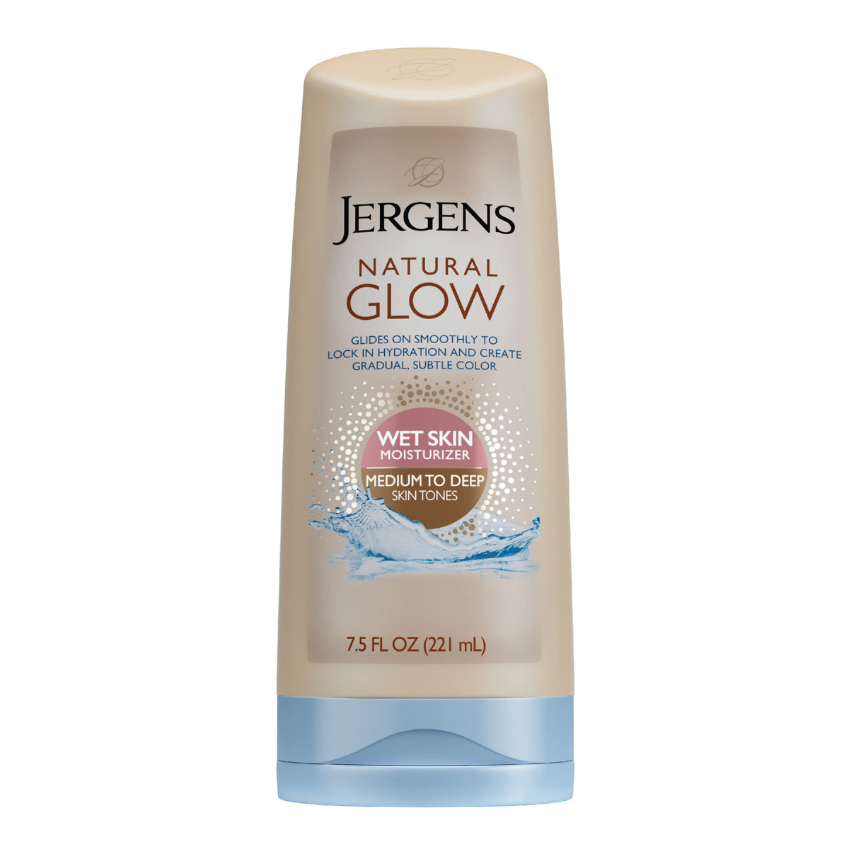 Jergens Natural Glow In Shower Lotion, Self Tanner For Medium To Deep Skin, 7.5 Oz