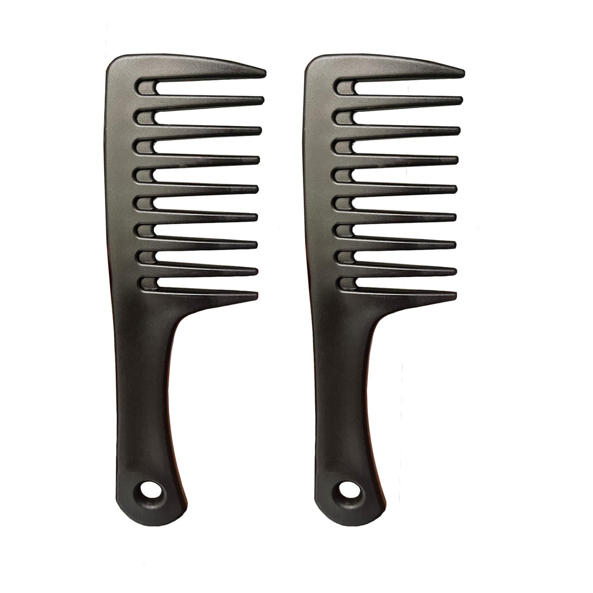 Denlydom Mini Hair Combs - 2 Pack Wide Tooth Detangling Comb For Curly Hair, Black