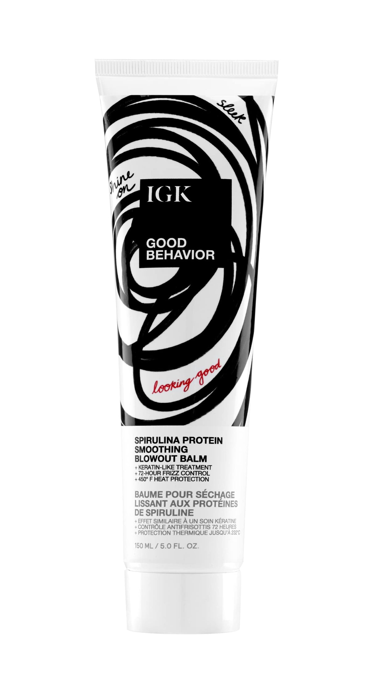 Igk Good Behavior Spirulina Protein Anti-Frizz Smoothing Blowout Balm, 150 Ml / 5 Oz