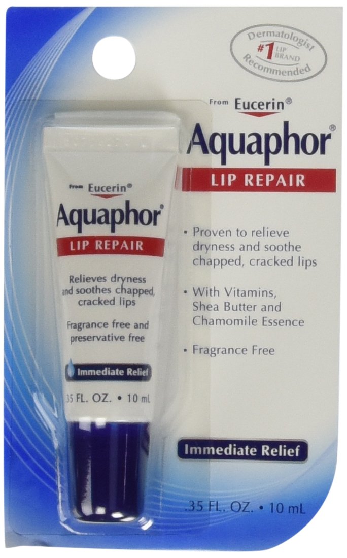 Aquaphor Lip Repair Tube, 0.35 Oz (Pack Of 4) - Moisturizing Lip Balm For Dry Lips