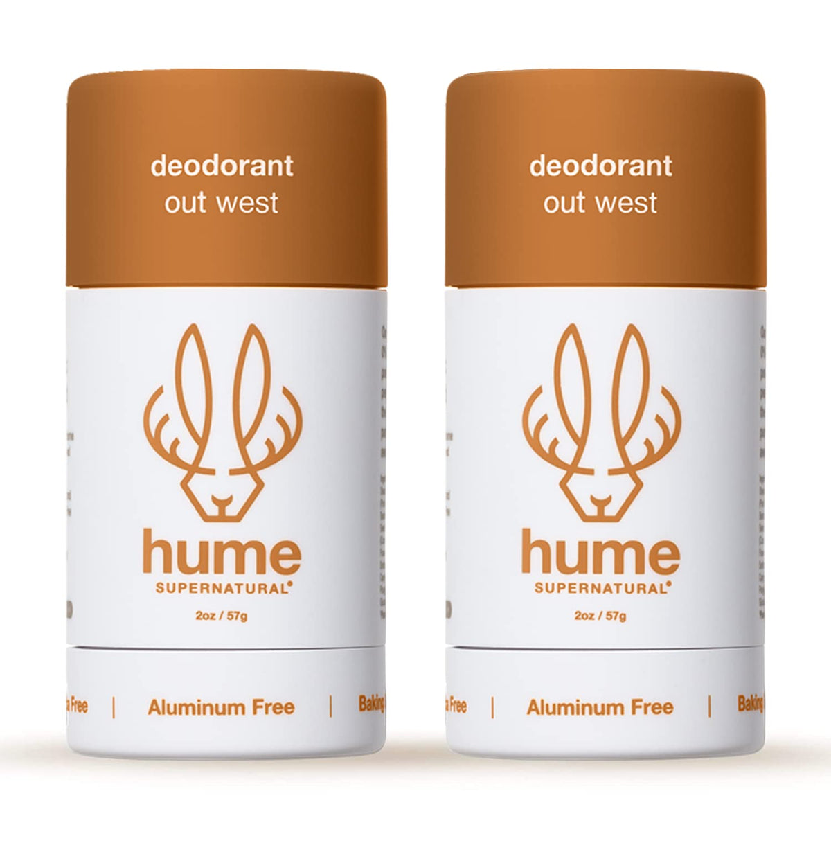 Hume Supernatural Aluminum Free Deodorant - Probiotic, Long-Lasting, Clean & Effective (2-Pack)